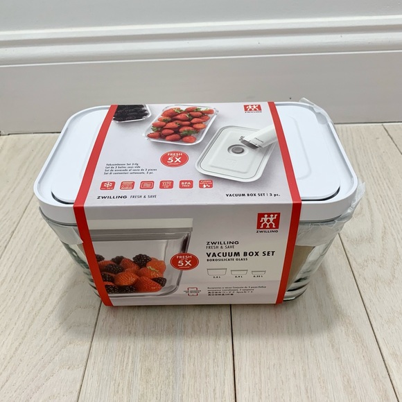 NIB ZWILLING Fresh & Save 3-pc Glass Food Storage Container, Meal Prep Container - Picture 12 of 14